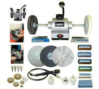 Draper 8" 550W Bench Grinder Polisher with Pro-Max 8" Deluxe Metal Polishing Kit