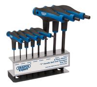 Draper 8 piece Soft Grip 'T' Handle Hexagon and Ball End Key Set