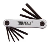 Teng Tools 1476 NTX - Game of 8 Key TX Torx Mouth for Screws