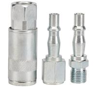 Draper 81295 1/4in Bsp Air Line Coupling Set (3 Piece) per set