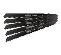 Draper 81722 Expert 5 Piece DT119B 92mm Jigsaw Blade Set, 230 V, Black, 92 mm