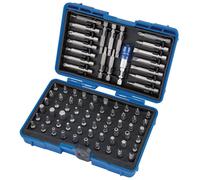 Draper Screwdriver & Magnetic Bit Holder Set 82396 – 80-piece, Silver, 1/4 inches