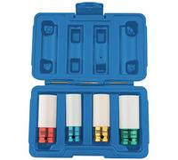 Draper 82972 1/2" Sq. Dr. Wheel Nut Sockets for Alloy Wheels (4 Piece)