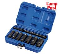 Draper 83096 1/2"Inch Drive Deep Impact Wrench Hex Socket Set 10mm-27mm & Case