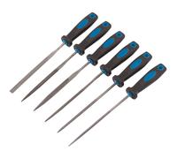 Draper Needle File Set 83480 - Soft Grip, 6 Piece, 150 mm, Blue