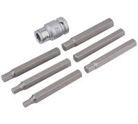 Draper 83564 6mm - 12mm Hexagon Bit Set and Holder 1/2" Square Drive (7 Piece)