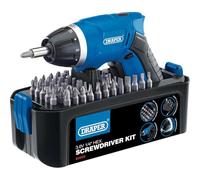 Draper CD36LIASF Storm Force 3.6v Cordless Screwdriver 1 x 1.3ah Integrated Li-ion Charger Case & Accessories