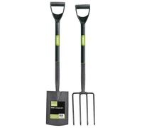 Draper 83971 Carbon Steel Garden Fork And Spade Set Black per set