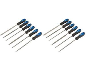 Draper 83982 140MM Soft Grip Needle File 6 Piece Set, Blue (Pack of 2)