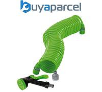 Recoil Hose with Spray Gun and Tap Connector, 10m