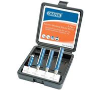 Draper 89993 4-Piece Extra-Long Kitchen Router Bit Set, Silver