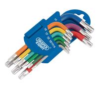 Draper TX-STAR® Metric Coloured Short Arm Key Set (9 Piece)