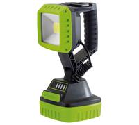 Draper 90033 COB LED Rechargeable Work Light, 10W, 1,000 Lumens, Green, 2 x 2.2A
