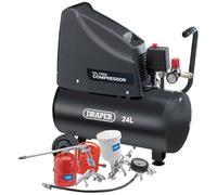 Draper 90126 230V Oil-Free Compressor and Air Tool Kit, 24L