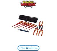 Draper Xp1000 Vde Electrical Tool Kit 10 Piece, 10,000V Tested, Soft Grip, Premium Steel