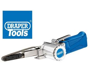 DRAPER AIR BELT SANDER 10MM SANDING MACHINE FINGER FILE & 3 BELTS 84123