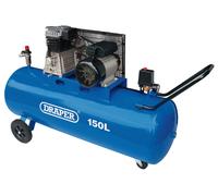 Draper Air Compressor - Belt Drive, 3HP, 150ltr