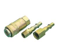 Draper Air Line Coupling Set 1/4" P SP (3 Pcs) 37844