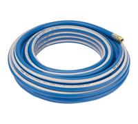 Draper Air Line Hose 15m 10mm Bore 1/4" BSP Male Ends Blue White 38361
