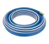 Draper Air Line Hose 15m 6mm Bore 1/4" BSP Male Ends Blue White 38356