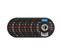 Draper Aluminium Oxide Flap Discs 115 x 22.23mm 40 Grit 10-Pack Grinding