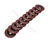 Draper Aluminium Oxide Flap Discs, 115 x 22.23mm, 40 Grit (Pack of 10)