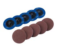 Draper Aluminium Oxide Sanding Discs, 50mm, 180 Grit (Pack of 10)