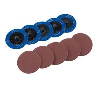 Draper Aluminium Oxide Sanding Discs, 50mm, 320 Grit (Pack of 10)