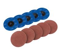 Draper Aluminium Oxide Sanding Discs, 75mm, 120 Grit (Pack of 10)
