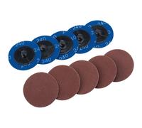 Draper Aluminium Oxide Sanding Discs For 65069 50mm 240 Grit 10-Pack Accessory