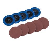 Draper Aluminium Oxide Sanding Discs For 65069 50mm 320 Grit 10-Pack Accessory
