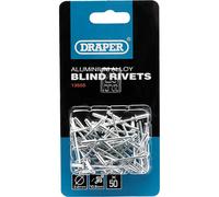 Draper 13555 Blind Rivets, 3.2mm x 10.8mm, Blue, Pack of 50