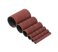 Draper Assorted Aluminium Oxide Sanding Sleeves, 115mm, 80 Grit (Pack Of 6) 08407