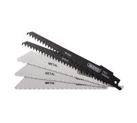 Draper Assorted Reciprocating Saw Blades for Multi-Purpose Cutting, 150mm (Pack of 5)