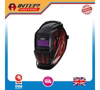 Draper Auto-Darkening Welding Helmet, Red Flames 02513