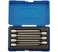 Draper 16297 3/8 Inch Square Drive Hexagonal Socket Bit Set, 150mm , Blue