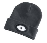 Draper Beanie Hat with Rechargeable Torch, One Size, 1W, 100 Lumens, Grey