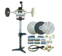 Draper Bench Grinder Polisher 550w with Stand & 8" Deluxe Metal Polishing Kit