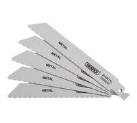 Draper 43444 Bi-Metal Reciprocating Saw Blades For Metal Cutting 150Mm 24Tpi (Pack Of 5) each 5
