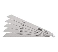 Draper Reciprocating Saw Blades 38594 Bi-metal for Metal Cutting, 225mm, 14 TPI, Pack of 5