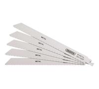 Draper Bi-Metal Metal Cutting Reciprocating Sabre Saw Blades 225mm Pack of 5
