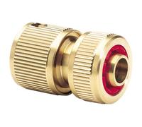 Draper Expert Brass Waterstop Hose Pipe Connector 1/2" / 12.5mm Pack of 1