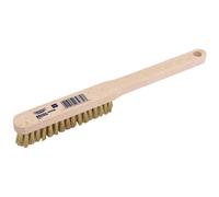 Draper Brass Wire Scratch Brush | 225mm Rust Removal Tool | Wooden Handle | Paint Removal | Cleaning Hand Tools | 65670