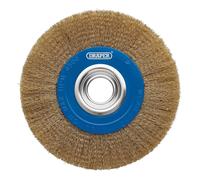 Draper Brassed Steel Bench Grinder Wire Wheel Brush 200 X 31.75mm - 08067