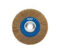 Draper Brassed Steel Bench Grinder Wire Wheel Brush, 200 X 31.75mm 08067