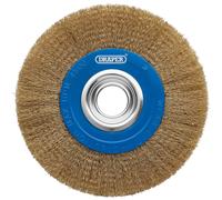 Draper Brassed Steel Bench Grinder Wire Wheel Brush 200mm 25mm 31.75mm