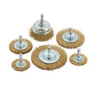Draper Brassed Steel Crimped Wire Brush Set (6 Piece) 07436