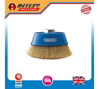 Draper Brassed Steel Crimped Wire Cup Brush, 125mm, M14 41446