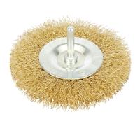 Draper Brassed Steel Crimped Wire Wheel Brush, 100mm 41428