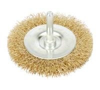 Draper Brassed Steel Crimped Wire Wheel Brush, 75mm 41429